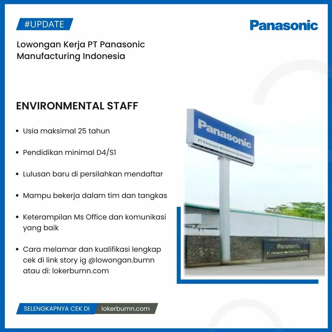 Lowongan Kerja Pt Panasonic Manufacturing Indonesia Usm Career And