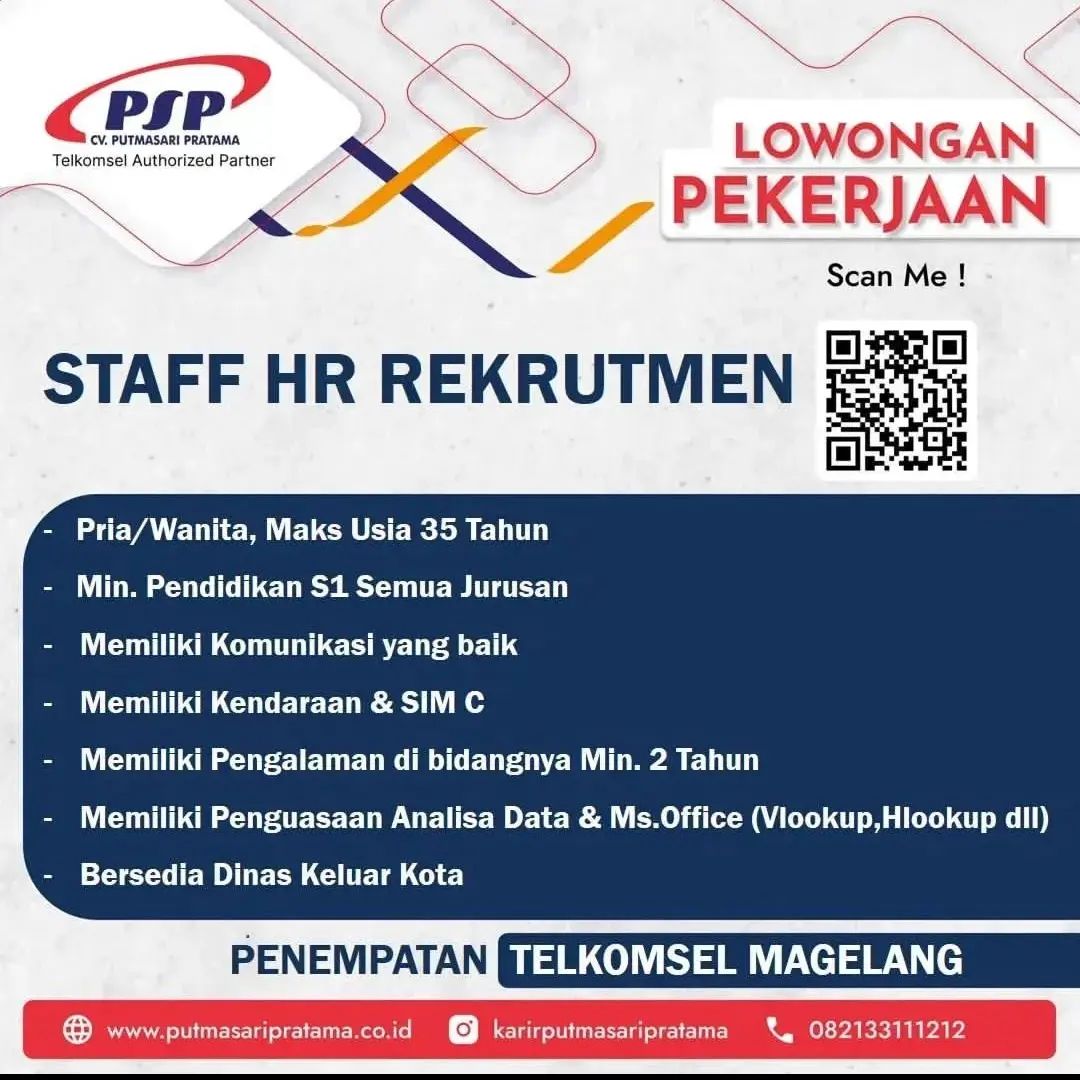 Lowongan Kerja STAF HR REKRUTMEN USM Career and Alumni Center – UCAC USM